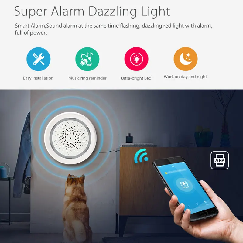 NEO беспроводной умный Wifi сирена датчик сигнализации умный жизнь приложение уведомления оповещения Plug And Play