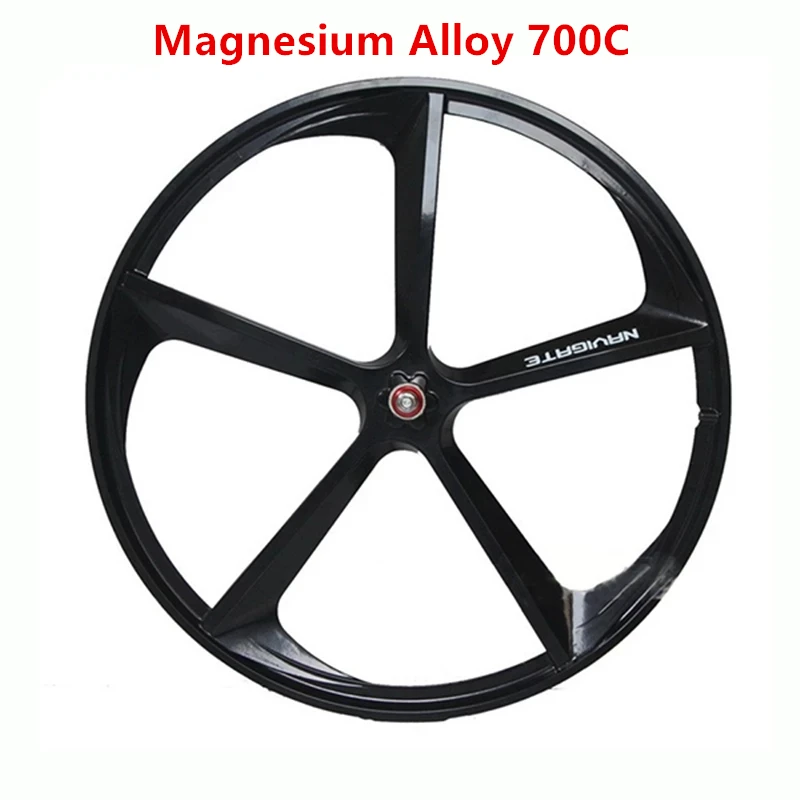 Magnesium Alloy Bike Wheel 5 Spokes 700C Rims Fixie Bicycle Front Rear