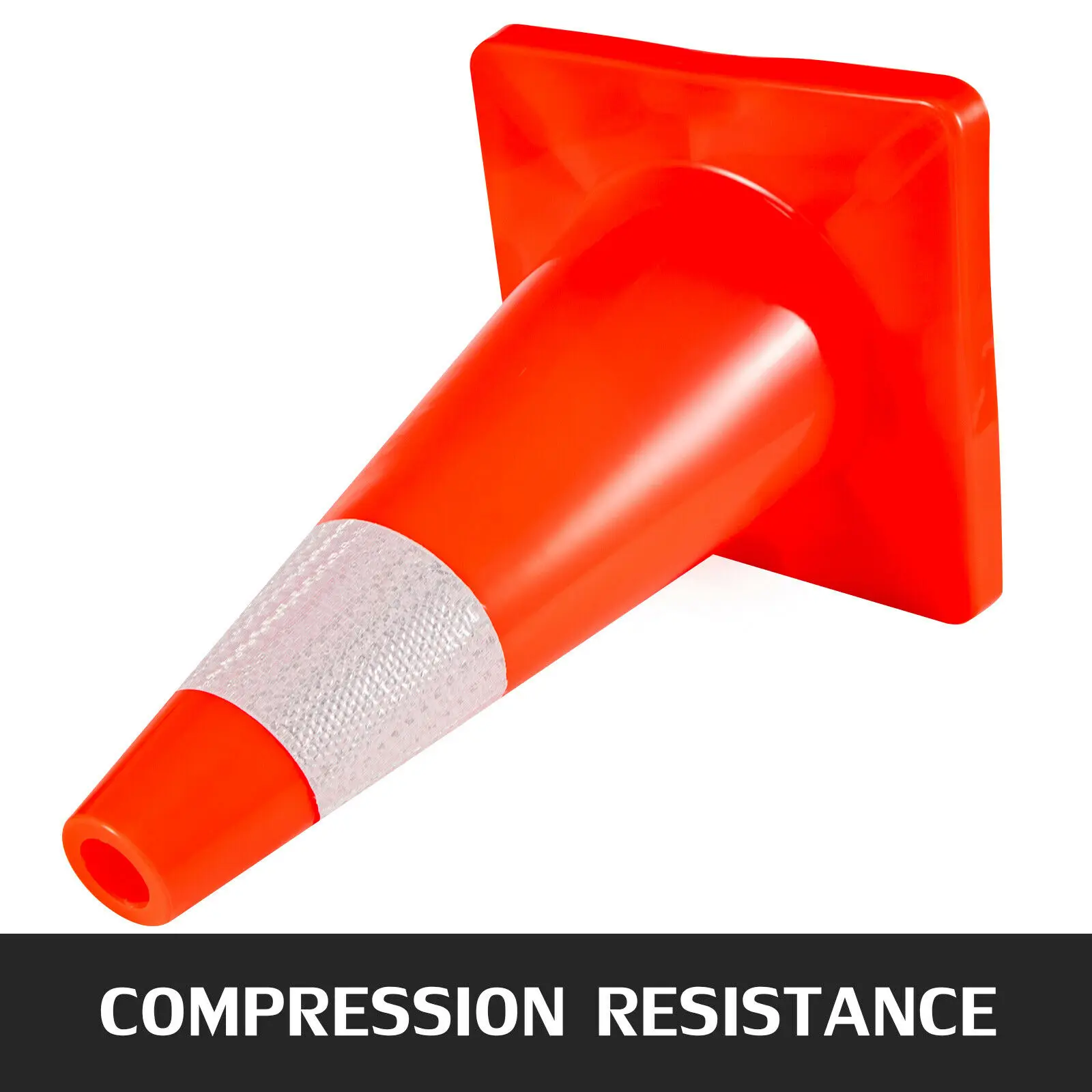 VEVOR PVC 18 28 36 Inch Traffic Safety Parking Cones Reflective Collars Higher Warning for Traffic Control Construction Sites
