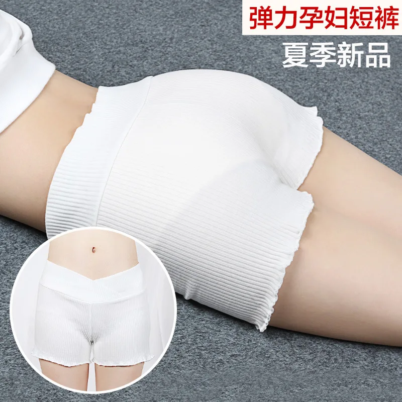 

Photo Shoot 2019 Spring And Summer Maternity Clothes Abdominal Support Shorts Pure Cotton Base Safety Shorts Anti-Exposure Low W