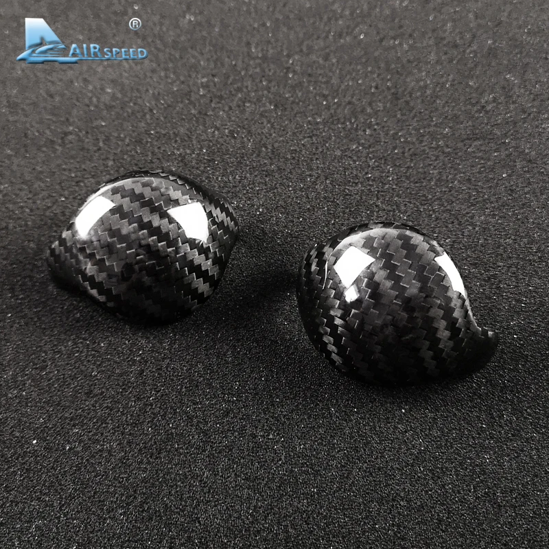 Tanie Airspeed dla Ford Mustang naklejki z włókna węglowego Ford Mustang akcesoria 2015 2016 2017 2018 2019 wnętrze zmiany biegów gałka zmiany biegów pokrywa