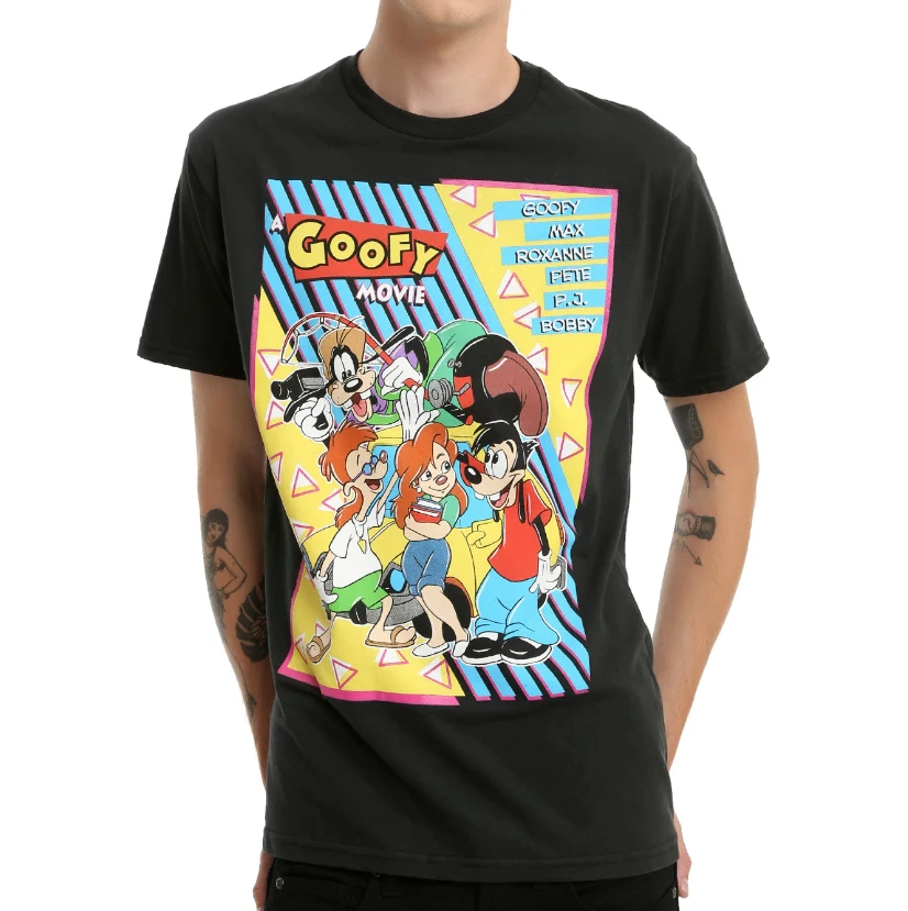Disney Men's A Goofy Movie Geometric Character Design TieDye TShirt