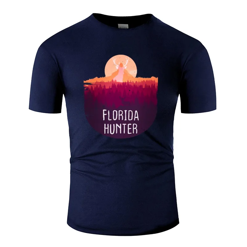 Print Florida Deer Hunter T-Shirt Hunting Gift Men And Women Crew Neck Men's Tee Shirt Clothing Humorous Hiphop |