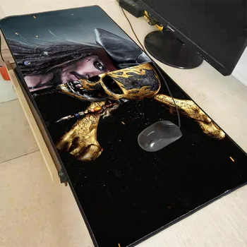 

Mairuige Pirate with Skull Large Mouse Pad Gaming Mousepad Anti-slip Natural Rubber with Locking Edge Mouse Mat for CSGO DOTA