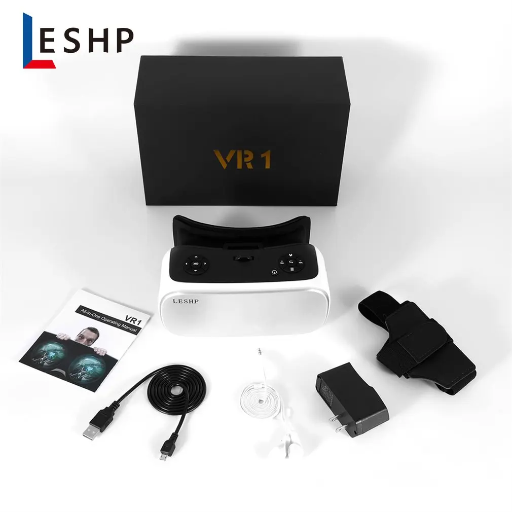 3D VR Virtual Reality Glasses Headset Box 1.8Ghz Quad-core for PC Movie Games HDMI 1080P Immersive US Plug