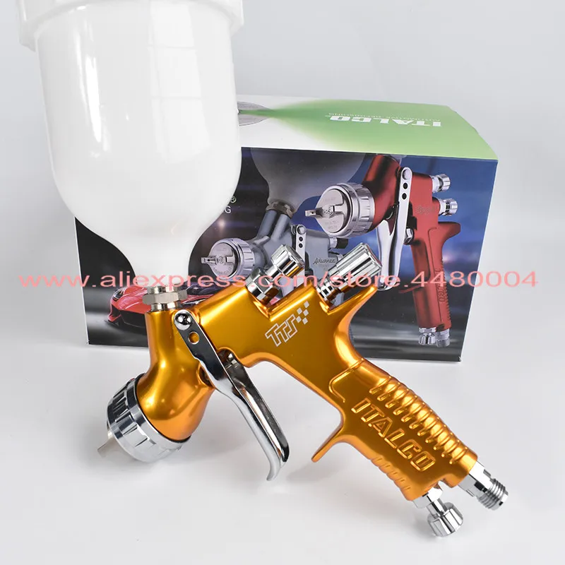 US $68.48 Italco High Efficiency Spray Gun 13mm 600cc Cup Tts Gravity Spray Gun High Quality Spray Tools