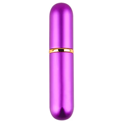 Purple 12 цветов 5 мл портативный пустой флакон духов с распылителем Алюминиевый мини многоразовый чехол с распылителем - Цвет: Purple