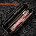 Унисекс кожаный кошелек ручной работы винтажная длинная молния крокодиловая кожа Вертикальная сумочка большой емкости мульти клатч для карт - 5