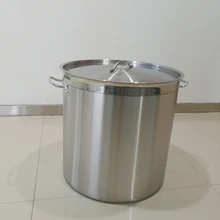 Коммерческий глубокий Нержавеющая сталь фондовых кастрюлю кастрюля общественного питания большой Ёмкость суп варочный котел с ручки для крышки для ресторана