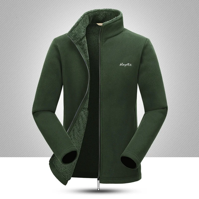 7XL плюс размер Мужская теплая флисовая куртка Осень Зима Открытый Туризм езда Альпинизм термальное ветрозащитное пальто кардиган Топы лайнер