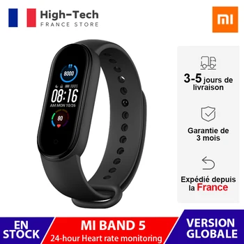 

New Xiaomi Mi Band 5 Smart Bracelet Heart Rate Fitness Tracker 1.1" Dynamic Color-Display 14 Days Battery Magnetic Charging