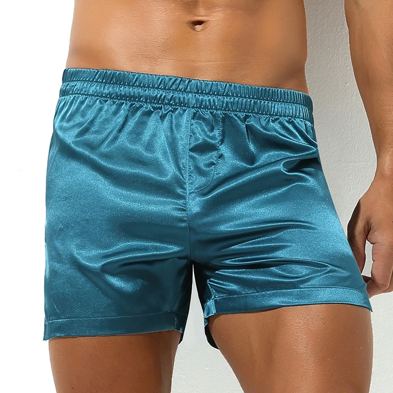 Sexy Men Nylon Boxers Shorts Mens Cuecas Sleepwear Underwear Homewear
