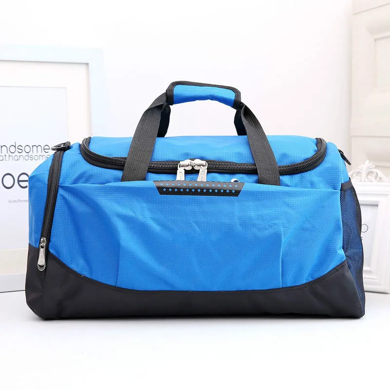 Профессиональная Водонепроницаемая большая спортивная сумка для спортзала с карманом для обуви Мужская/женская сумка для занятий фитнесом на открытом воздухе Дорожная сумка для йоги - Цвет: Blue