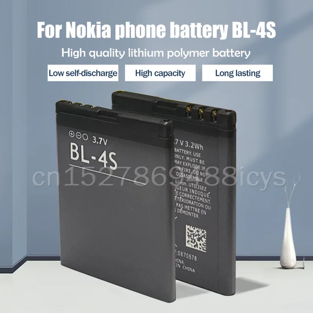 1PCS 860mAh BL-4S BL4S BL 4S Phone Battery For Nokia 1006 2680S 3600S ...