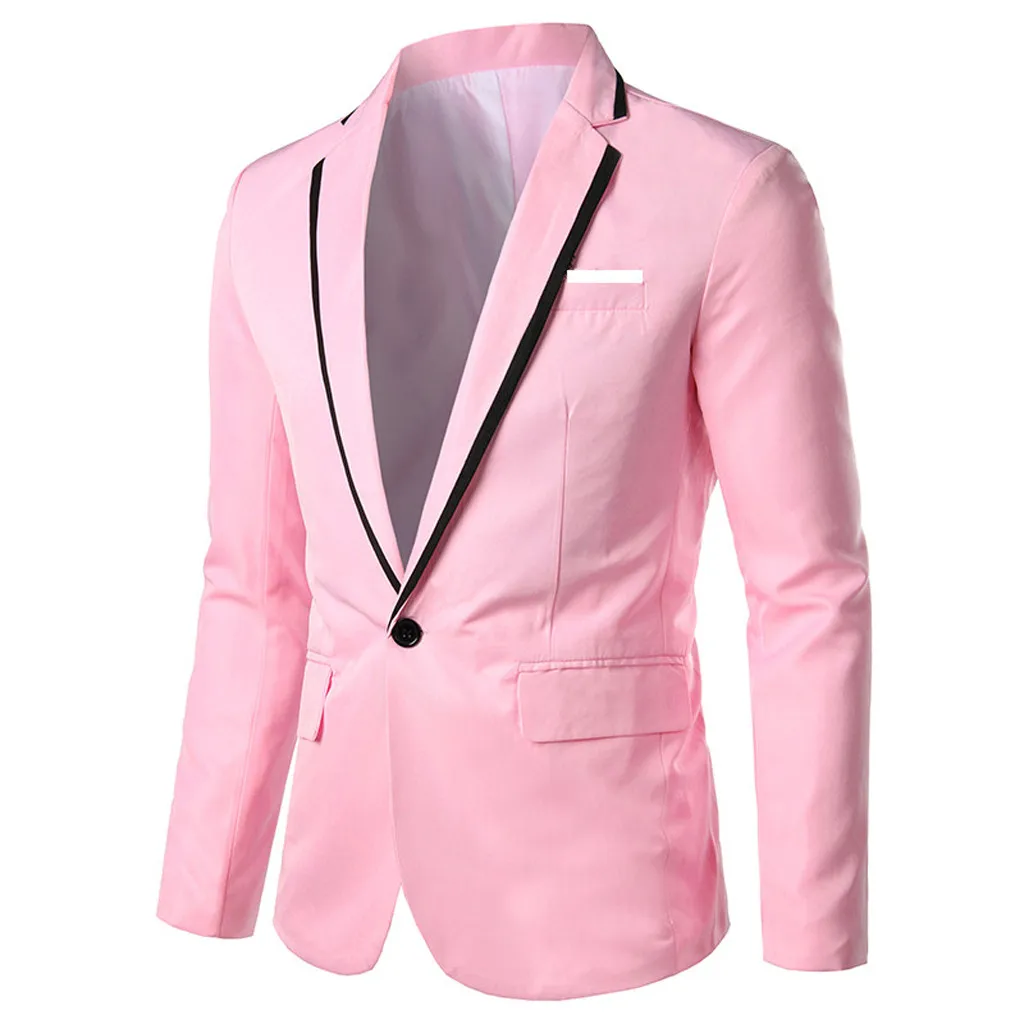 Мужской костюм, стильный Повседневный однотонный Блейзер, бизнес стиль, Свадебная вечеринка, деловая верхняя одежда, пальто, костюм, высокое качество, мужская куртка, новинка