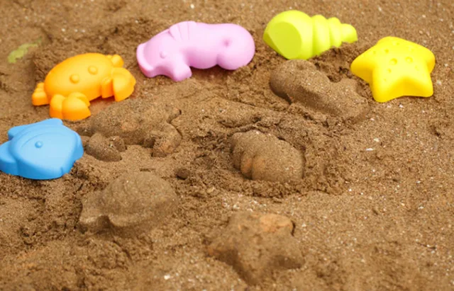 5-In-1 Plastic Sandbeach Toy Set Outdoor Beach Sanding Toy Animal Mold Toy Random Color Kids Sand Sea Toys 5