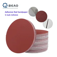 

10/20/50/100Pcs 5 Inch 125mm 60#-2000# Round Dry Adhesive Sandpaper Glue Backing Pad Disk Sand Sheets Hook And Loop Sanding Disc
