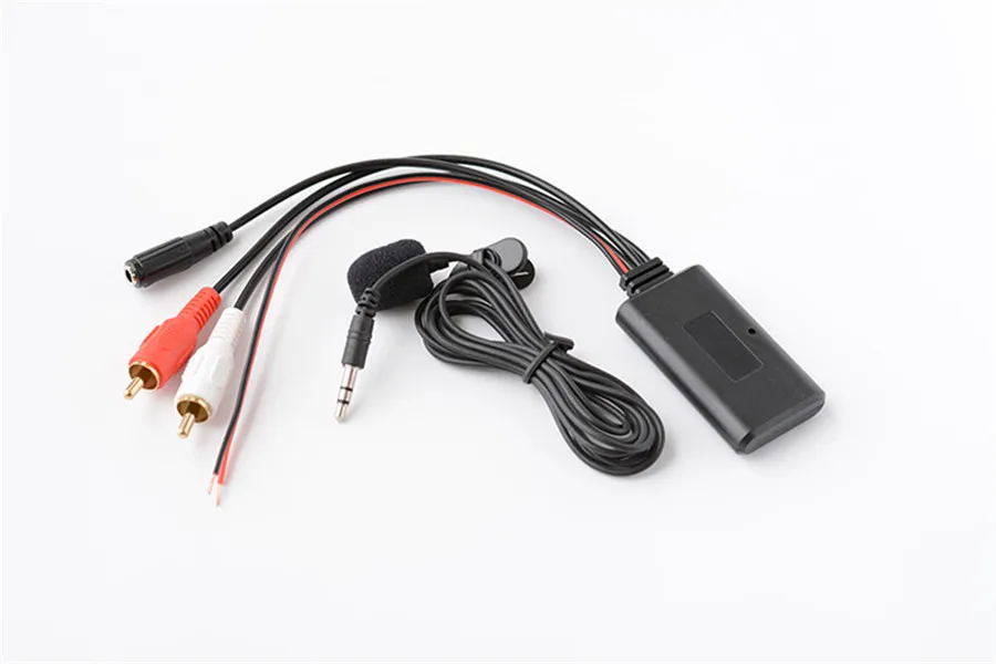 Автомобильный 2 RCA Bluetooth AUX беспроводной адаптер беспроводной передачи музыки+ микрофон Bluetooth телефон Универсальный