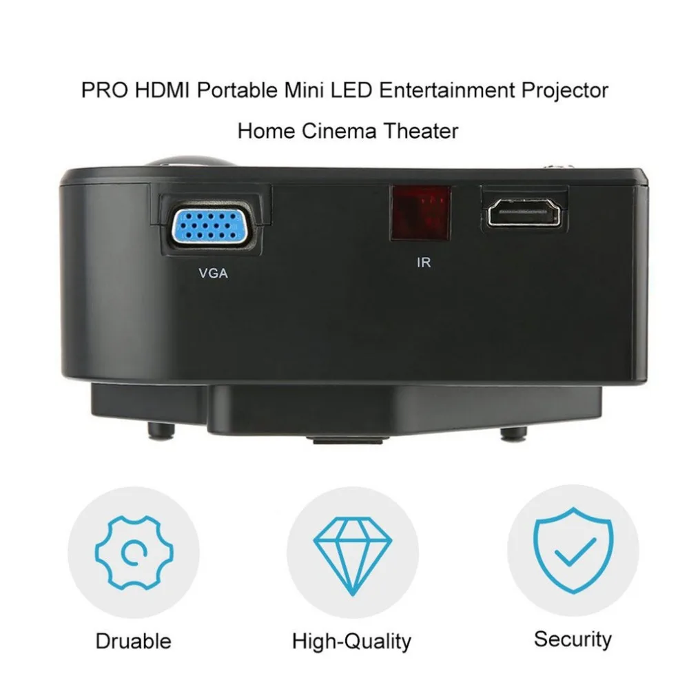 Мини Портативный светодиодный проектор 1080P lcd мультимедийный домашний кинотеатр USB TF светодиодный проектор для домашнего использования