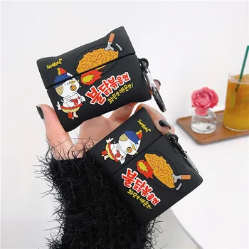 

Luxury 3D Noodles Headphone Case For Apple Airpods pro 1/2/3 Stereoscopic Silicone Protection Earphone Cover Accessories