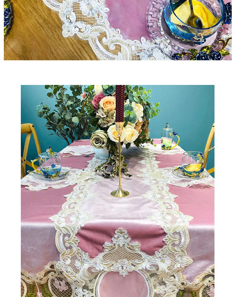 Европейская роскошная скатерть, кружевная салфетка, украшение стола, скатерти с флагом, покрытие для телевизора, шкафа, полотенце