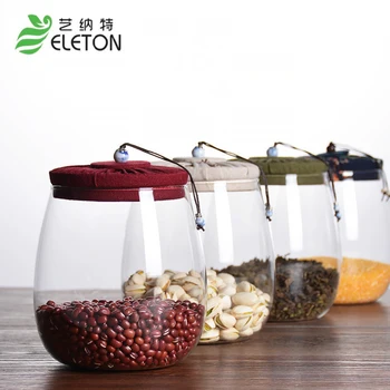 

ELETON storage tank kitchen storage container Kitchen accessories glass storage glass jars and lids mason jars candy jar