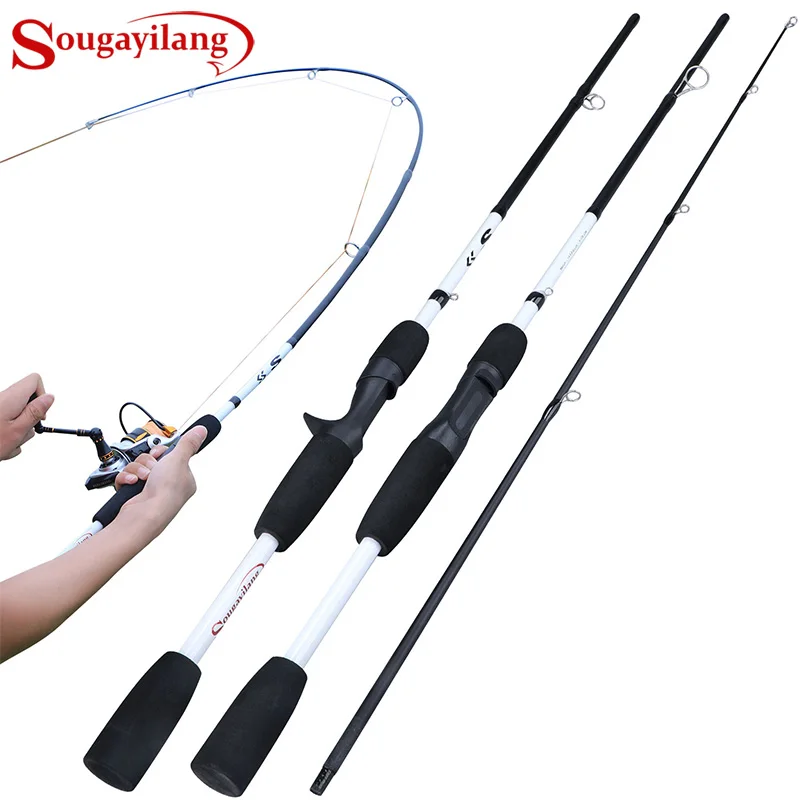 

Sougayilang 2/3 Sections Carbon Fiber Spinning/Casting Fishing Rod Ultralight Weight Fishing Pole Travel Rod Fishing Pesca