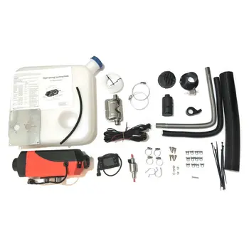 

New 12V 2KW Parking Diesel Air Heater Single-hole Switch with Muffler Universal For Tank Vent Duct Thermostat Caravan