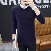 #Special Offers Autumn Shirt Collar Mens Sweaters Fake Two Pieces Black Pullovers 2019 Pullover Knitted Preppy Style Men Sweater Thin Clothes #Special Offers Autumn Shirt Collar Mens Sweaters Fake Two Pieces Black Pullovers 2019 Pullover Knitted Preppy Style Men Sweater Thin Clothes