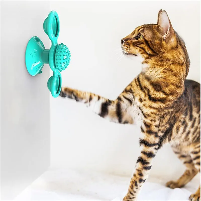 

2020 Cat Toy Rotatable Windmill Multiple Functions Attractive Flash Dog Toys Nibble Cat Toys Cat Supplies