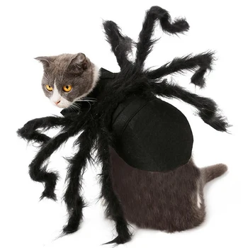 

3D Pet Halloween Dress Vivid Spider Wing Clothes Cat Dog Cute Scary Halloween Party Cats Dogs Black Spider Clothes Ropa Perro