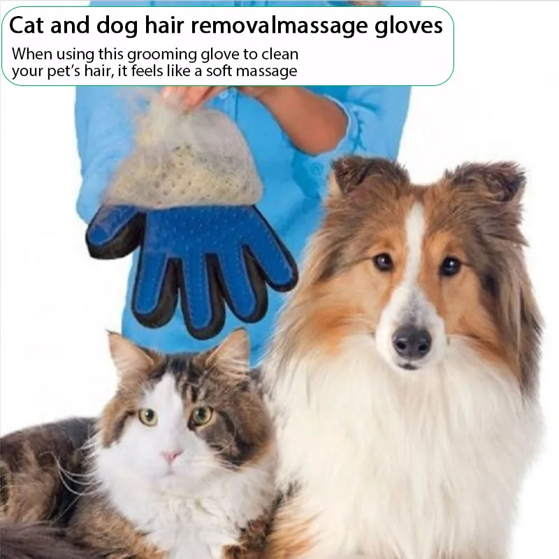 Guante para gato, cepillo para pelo de perro, limpieza, masaje de peines, guantes suaves y cómodos