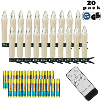 

20Pcs With battery LED Electronic candle Light Home Decoration Wedding Brithday Party Lighting Flameless Remote Control Lamp