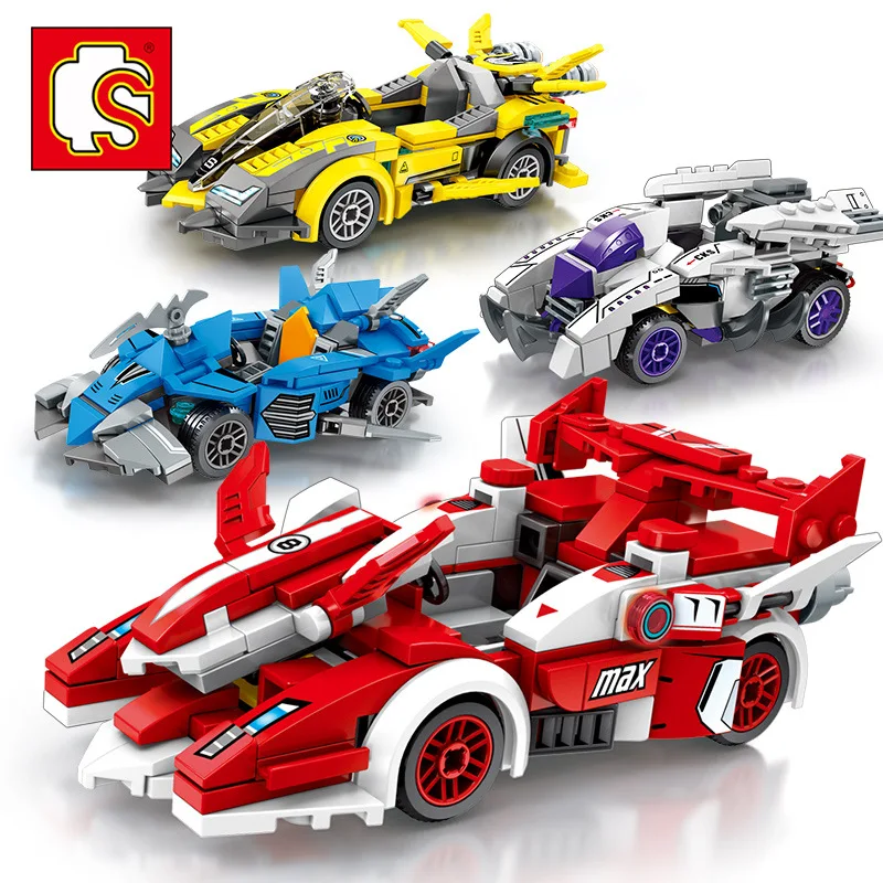 

Baby Semp Building Blocks Cars General Mobilization Series Race Car HAPPY CHILDREN'S Toy Small Particles High Compatible Assembl
