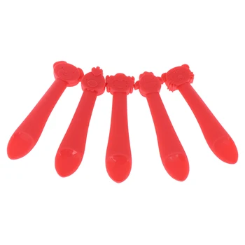 

1pc high temperature-resistant silicone small spoon shell baby feeding tableware