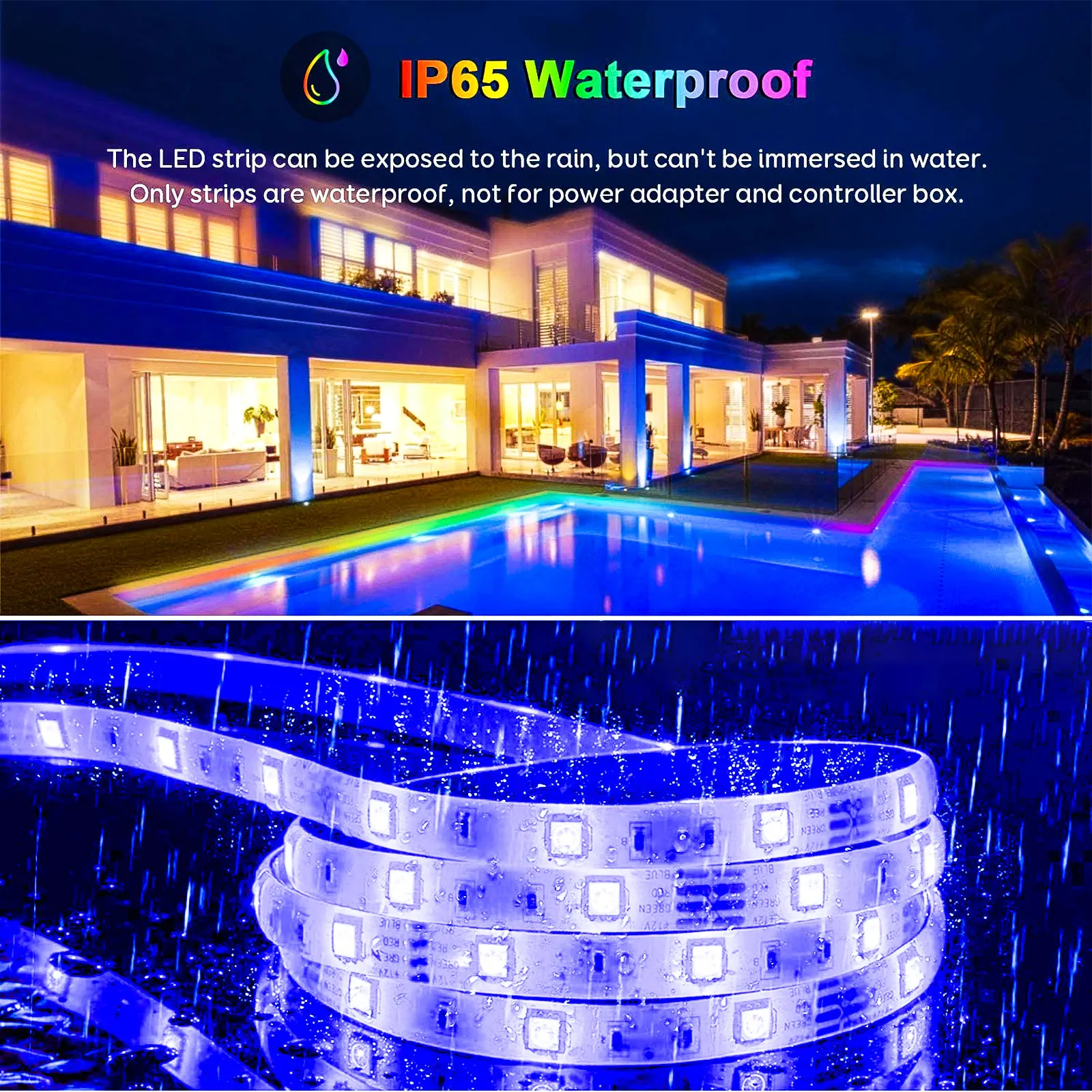 

LED Strip Lights Operated, Color Changing Flexible LED Strip Kit Rope Lights Led Lights Strip for Room for Party Indoor Outdoor