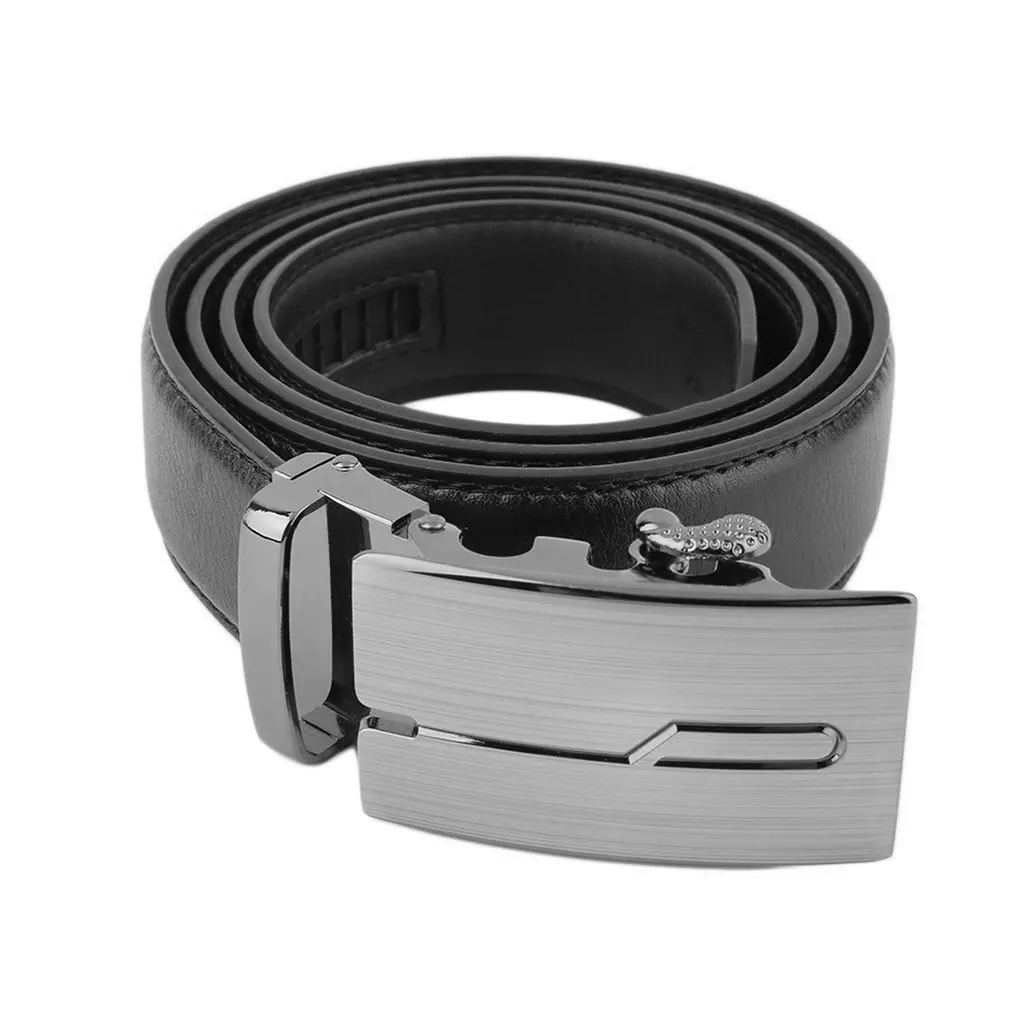 

NEW Classical Automatic Belt Buckle Genuine Leather Belts Mens Waist Strap free shipping