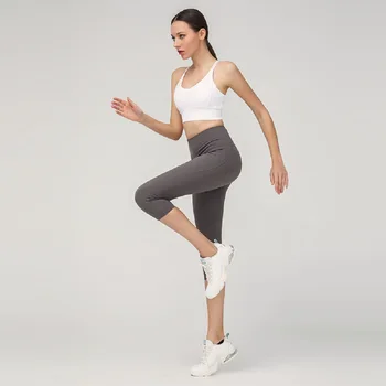 

Yoga set anti-shock rally exercise bra high waist tight fit pant exercise suit sexy breathable vest gym clothing 2pc set women