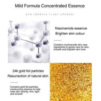 24k Gold Face Serum Anti Aging Face Serum Nicotinamide Moisturizer Essence Whitening Cream Anti Wrinkle