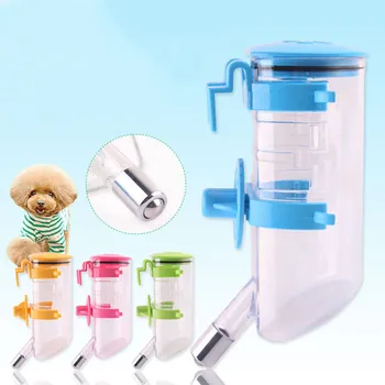 

1 Piece 350ml Plastic Anti Drip Dog Top-Fill Water Bottle Drinker Hanging Cage Hanging Dog Waterer Pet Dog Accessories