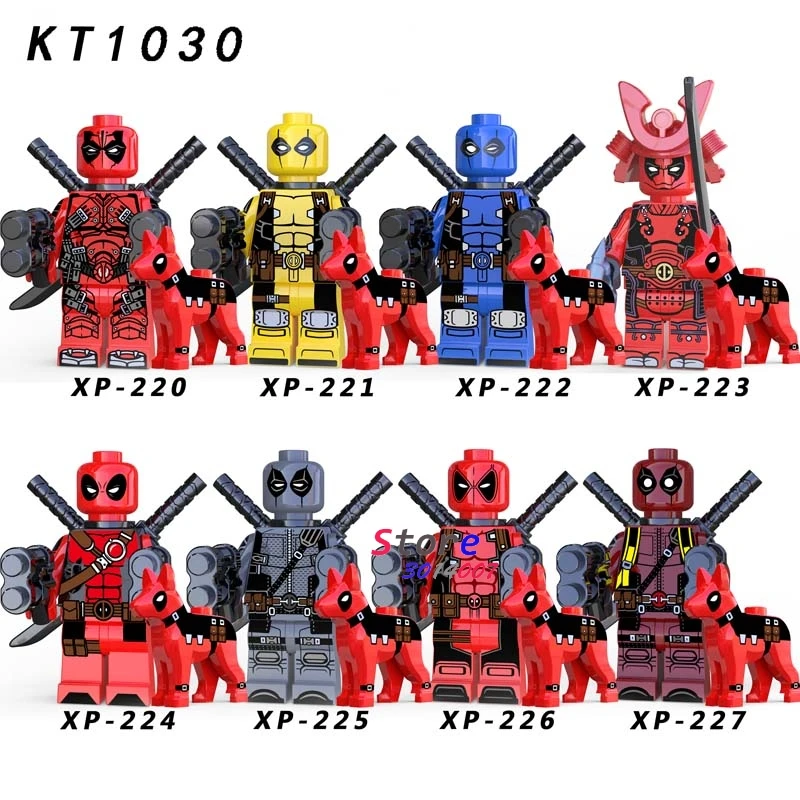 

Single Marvel Movie Colossus Wolverine Deadpool with Dog XMen Cable Spiderman Spider-Man Venom Mysterio building blocks Kids Toy