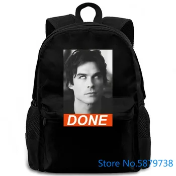 

Damon salvatore the vampire diaries Chronicles vampiricas show original title Cute Tatoo Lover women men backpack laptop
