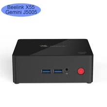 Beelink X55 Мини ПК intel gemini Pentium J5005 2,8 ГГц 8 Гб DDR4 256 ГБ SSD dual HDMI 2,0 4K 60 Гц windows 10 игровой компьютер linux