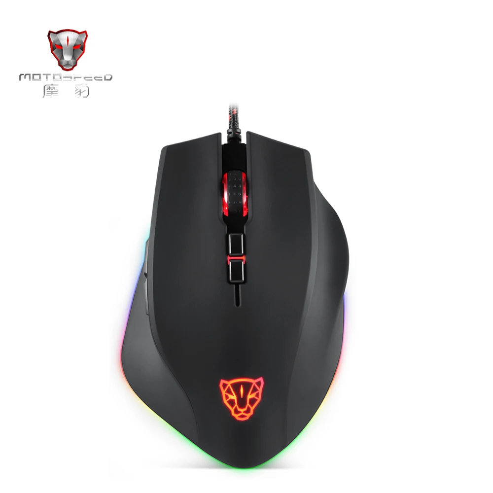 Motospeed V80 5000 DPI RGB подсветка PMW 3325 сенсор профессиональная игровая мышь USB Проводная