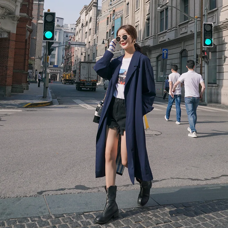 

Trench Coat Women's Mid-length 2019 New Style Autumn Clothing British Style Popular High-End Coat Women's Suit