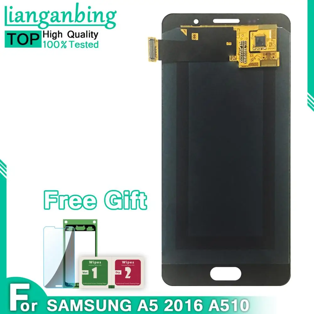 

Super Amoled LCD for SAMSUNG Galaxy A5 2016 Display A510 A510FD A510F A510M LCD Touch Screen Digitizer Assembly Replacement