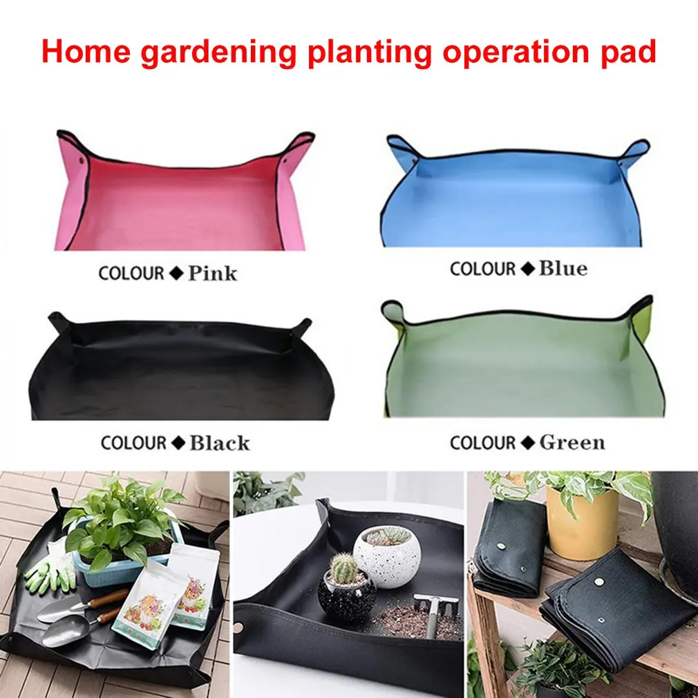 50*50CM Planting Mat Gardening Potting Mat Gardening Pad Waterproof Foldable Flower Pot Gardening Mat Transplanting Plant Pad