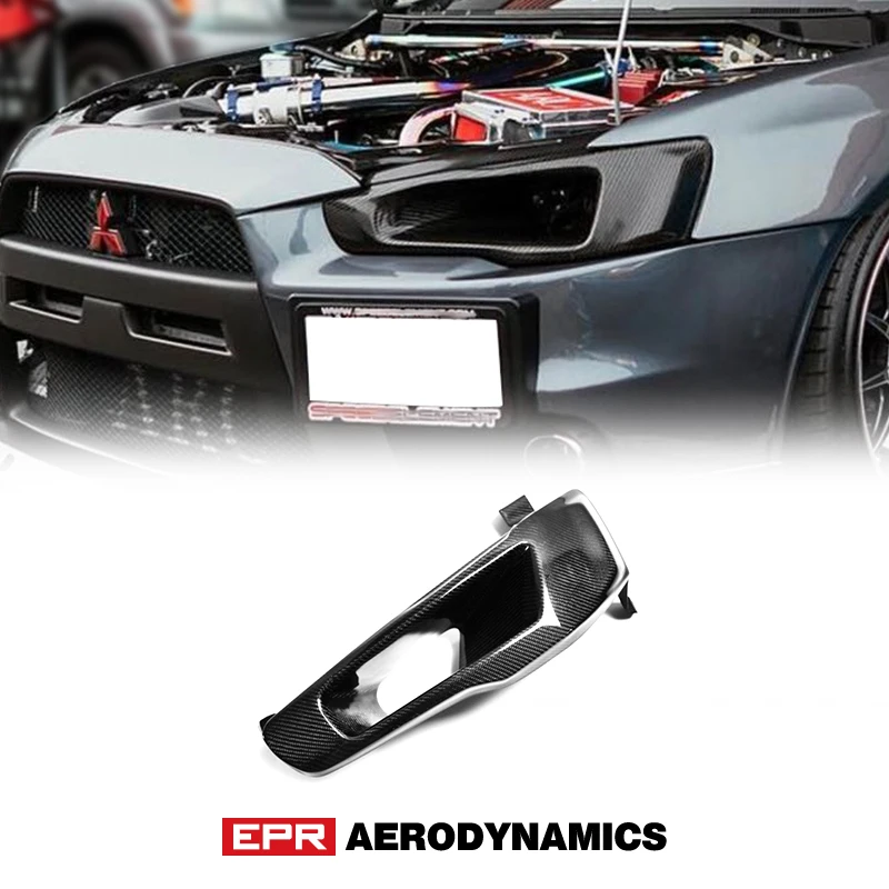 Авто-Стайлинг для Mitsubishi Evolution EVO 10 углеродное волокно вентилируемая фара