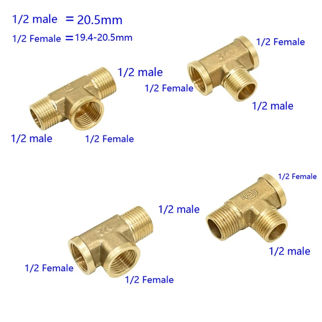 1/2 Copper Pipe Fittings Female Male  Copper Water Pipe Adapter Fittings  - 1/2 - Aliexpress
