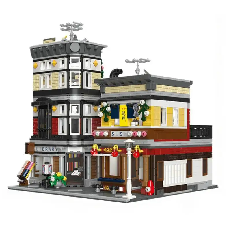 The Sushi Corner Store Modular Building Blocks Moc 89127 Models Bricks Set Cities Series Toys Christmas Gifts For Children Kid | Игрушки и